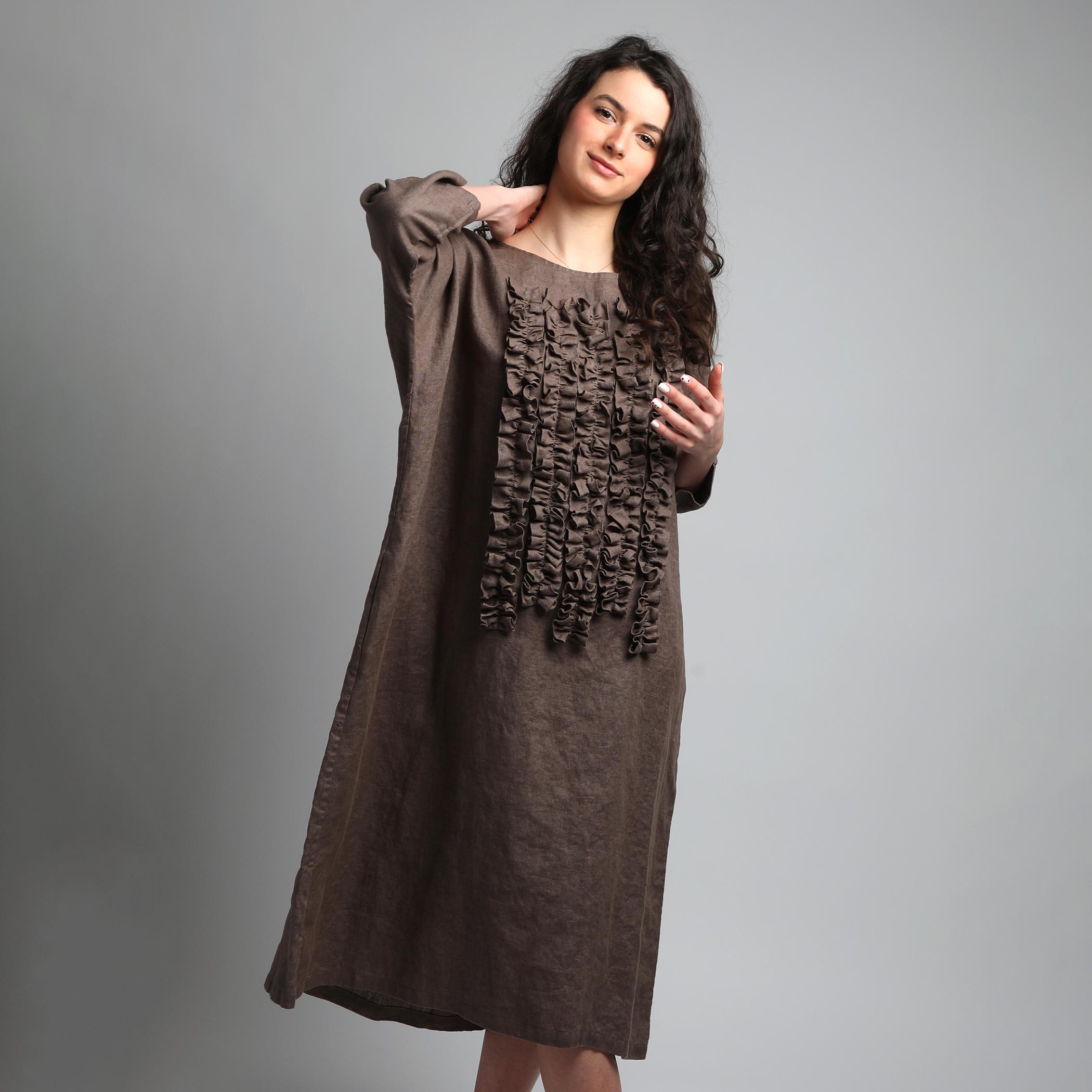 Ready Ship Size S Light Brown Pom Maxi