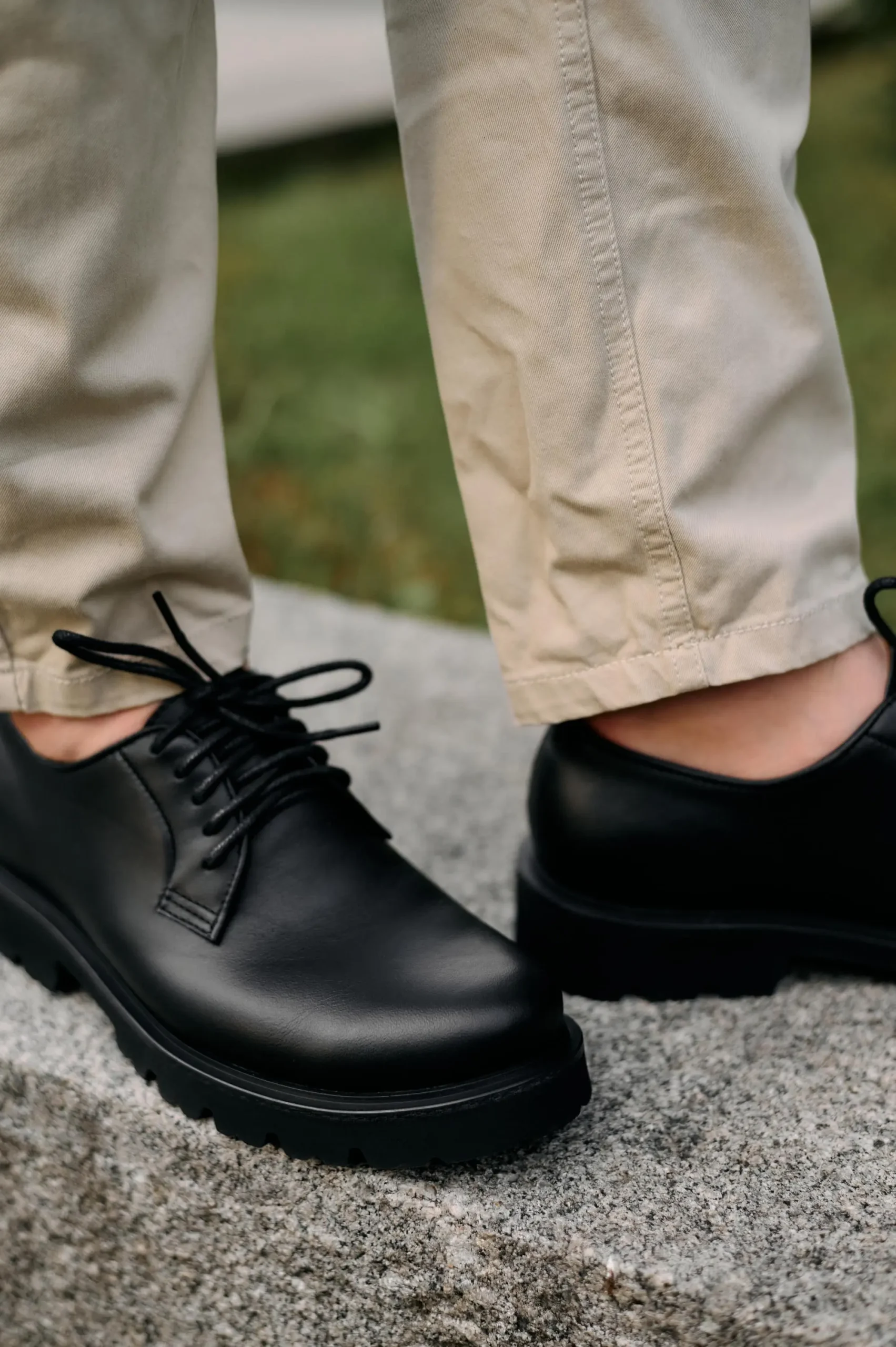 Genuine Leather Men's Derby Black Brown Classic