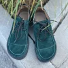Handmade Women Suede Shoes Wide Toe Box Leather